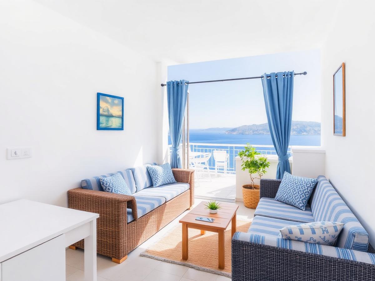 Blue Studio with Sea-View Terrace